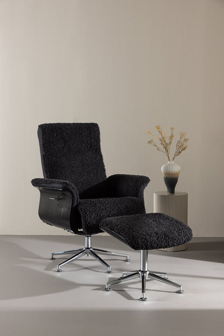 Hagön Lounge - Stuhl - dunkelgrau/Polyester - Lounge - Stühle - ALVAHOME