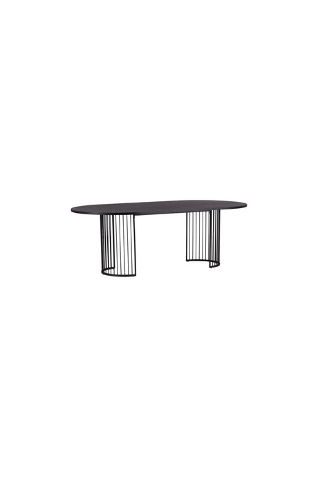 Hamneskär ovaler Esstisch - schwarz/MDF - Ovale Esstische - ALVAHOME