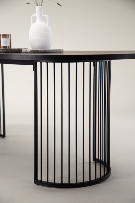 Hamneskär ovaler Esstisch - schwarz/MDF - Ovale Esstische - ALVAHOME