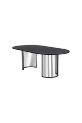 Hamneskär ovaler Esstisch - schwarz/MDF - Ovale Esstische - ALVAHOME