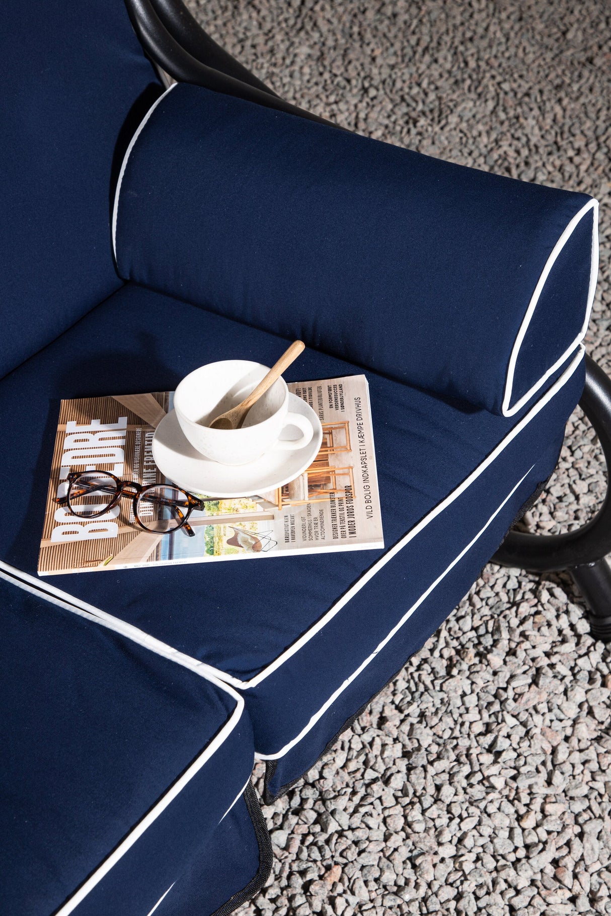 Hanna Outdoor - Sitzpolster Set - blau/Polyester - Outdoor - Sitzpölster - ALVAHOME