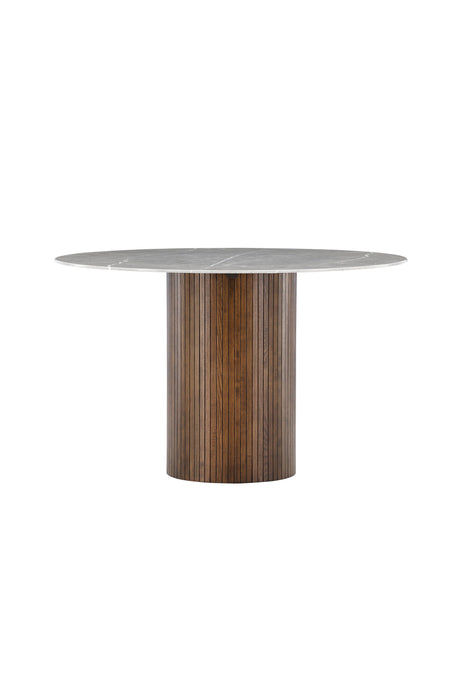Härön runder Esstisch - mokka/Glas - Runde Esstische - ALVAHOME