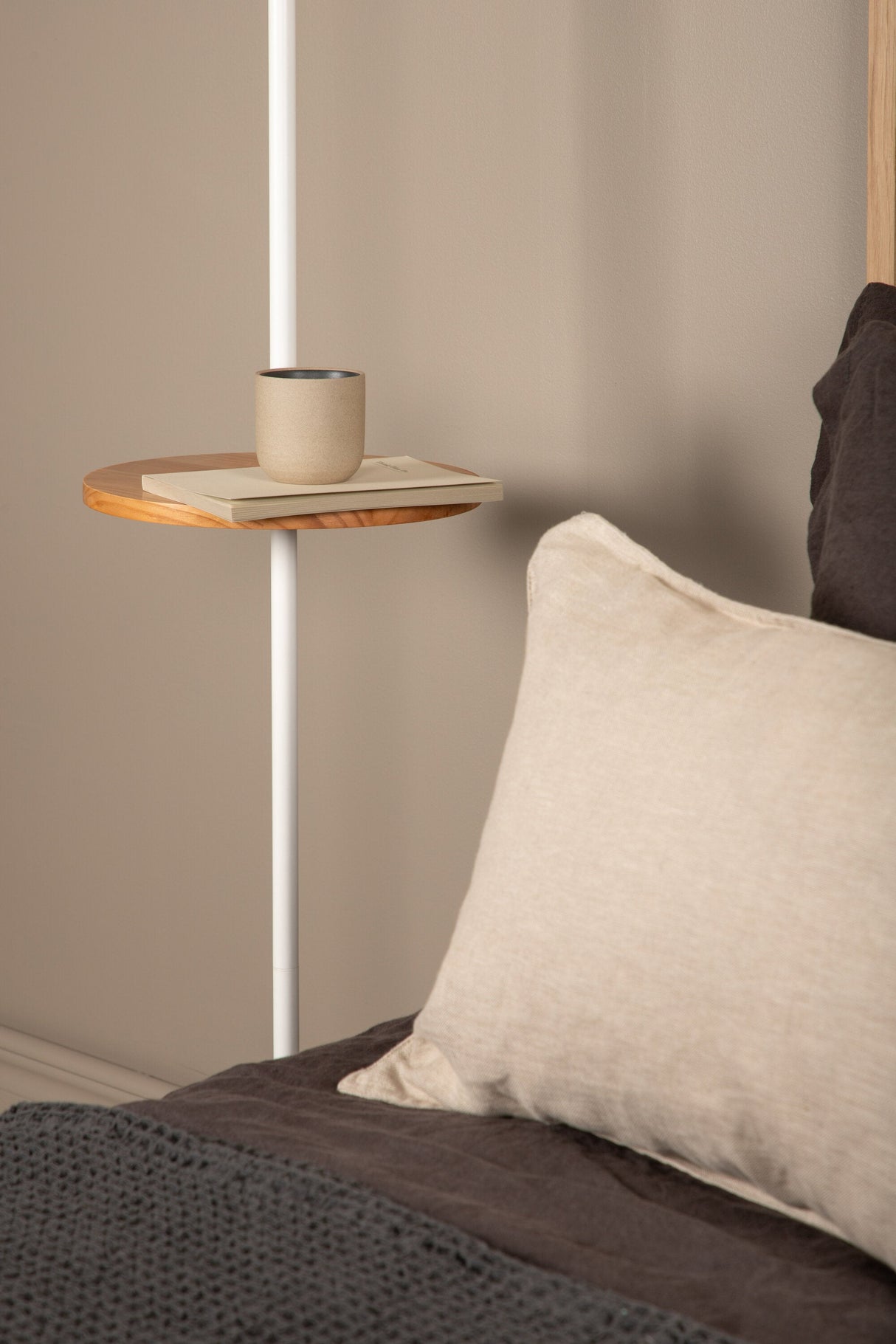 Hattman Stehlampe - beige/Polyester - Leinen - Stehlampen - ALVAHOME
