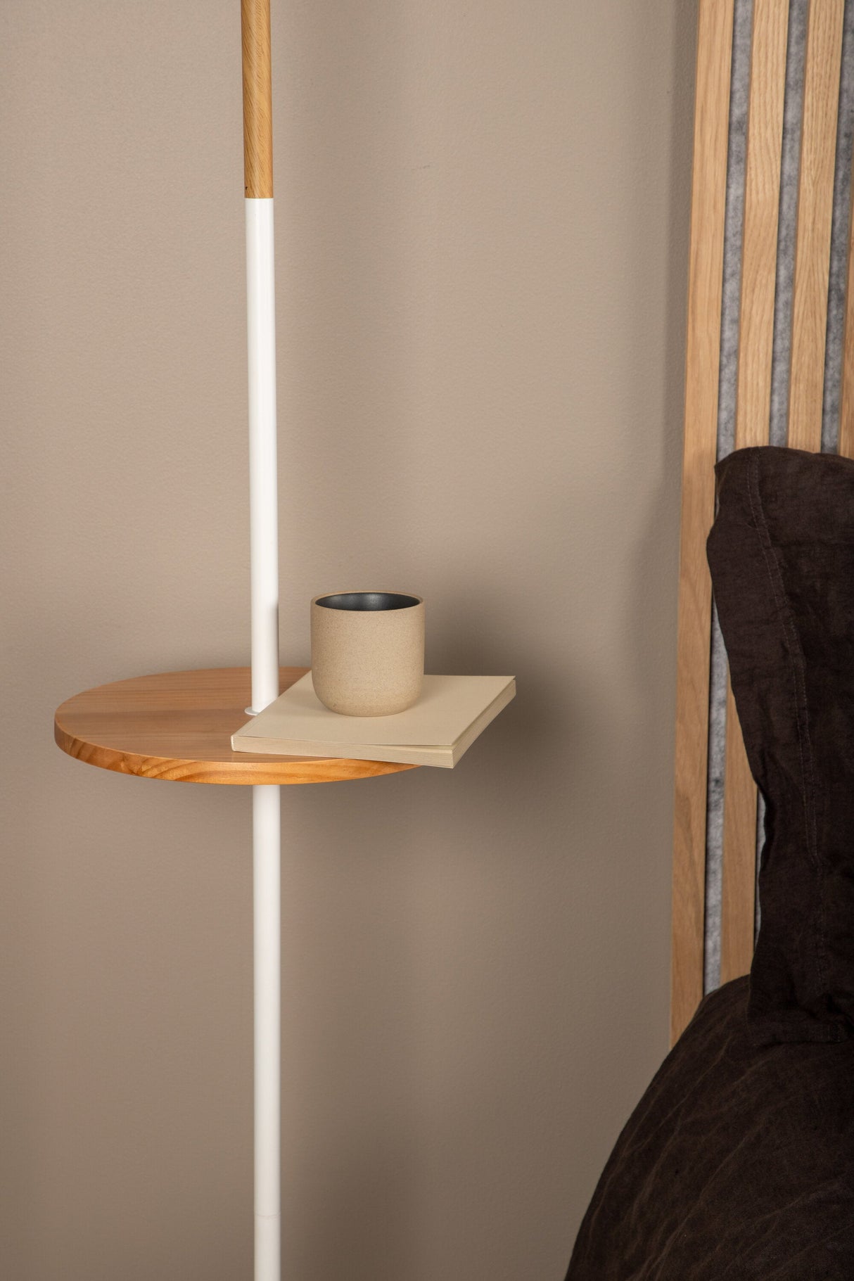 Hattman Stehlampe - beige/Polyester - Leinen - Stehlampen - ALVAHOME