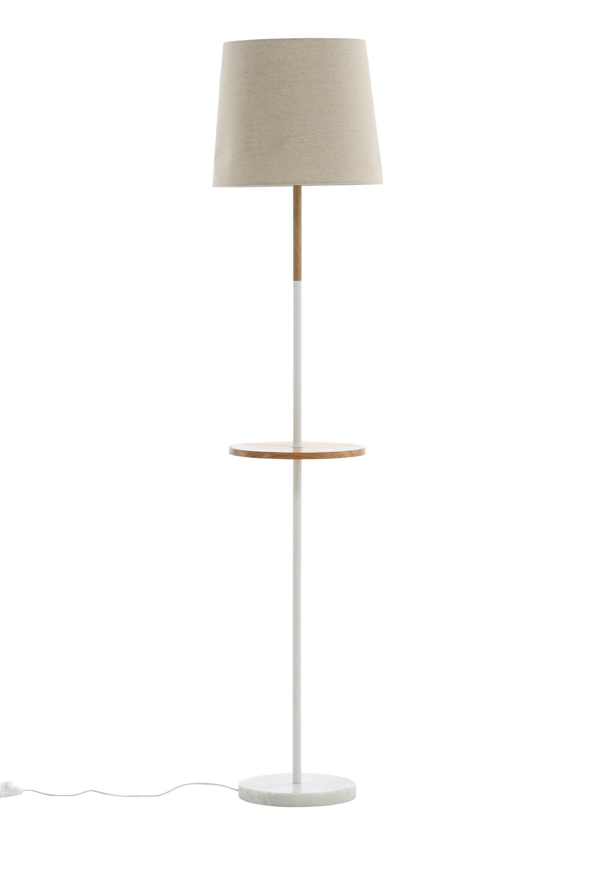 Hattman Stehlampe - beige/Polyester - Leinen - Stehlampen - ALVAHOME