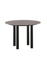 Havsten runder Esstisch - schwarz/Glas - Runde Esstische - ALVAHOME