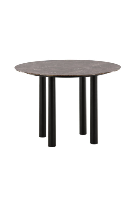 Havsten runder Esstisch - schwarz/Glas - Runde Esstische - ALVAHOME