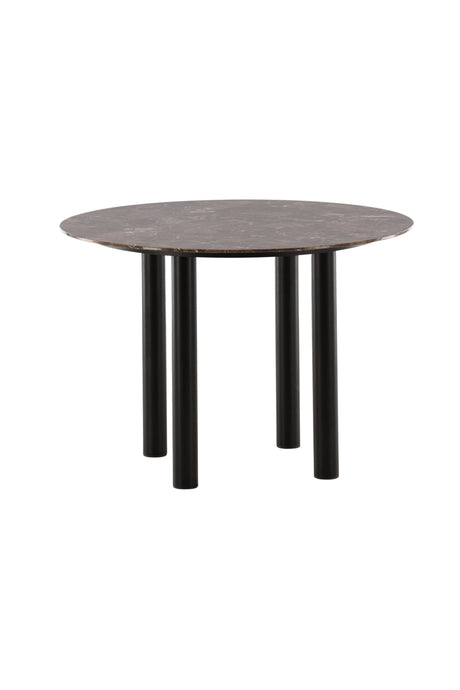 Havsten runder Esstisch - schwarz/Glas - Runde Esstische - ALVAHOME
