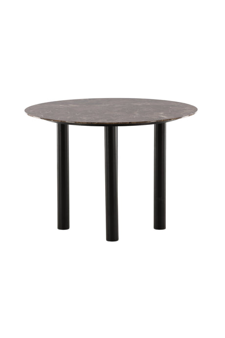Havsten runder Esstisch - schwarz/Glas - Runde Esstische - ALVAHOME