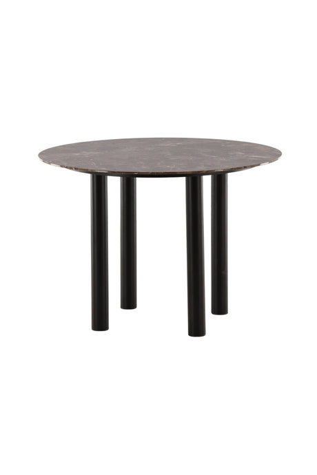 Havsten runder Esstisch - schwarz/Glas - Runde Esstische - ALVAHOME