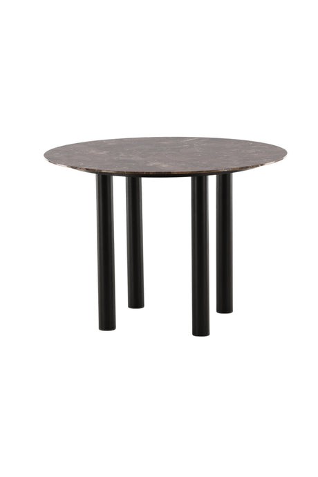 Havsten runder Esstisch - schwarz/Glas - Runde Esstische - ALVAHOME