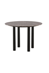 Havsten runder Esstisch - schwarz/Glas - Runde Esstische - ALVAHOME