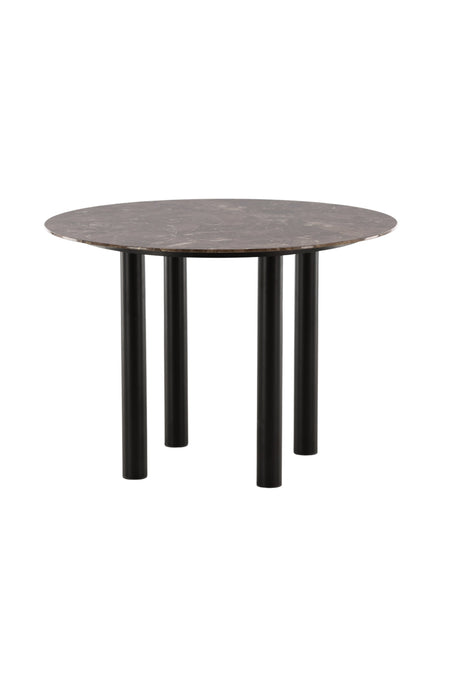 Havsten runder Esstisch - schwarz/Glas - Runde Esstische - ALVAHOME