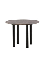 Havsten runder Esstisch - schwarz/Glas - Runde Esstische - ALVAHOME