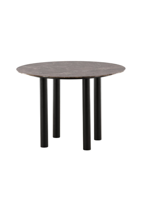 Havsten runder Esstisch - schwarz/Glas - Runde Esstische - ALVAHOME