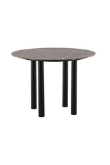 Havsten runder Esstisch - schwarz/Glas - Runde Esstische - ALVAHOME
