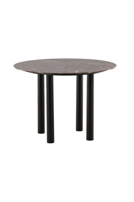 Havsten runder Esstisch - schwarz/Glas - Runde Esstische - ALVAHOME