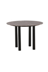 Havsten runder Esstisch - schwarz/Glas - Runde Esstische - ALVAHOME