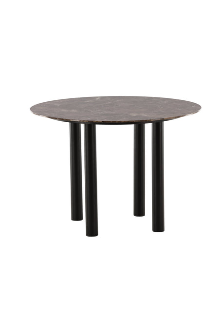 Havsten runder Esstisch - schwarz/Glas - Runde Esstische - ALVAHOME