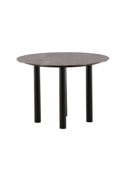 Havsten runder Esstisch - schwarz/Glas - Runde Esstische - ALVAHOME