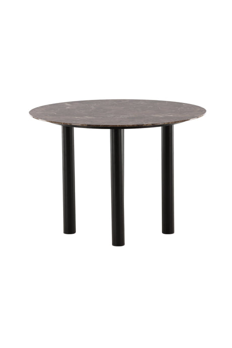Havsten runder Esstisch - schwarz/Glas - Runde Esstische - ALVAHOME