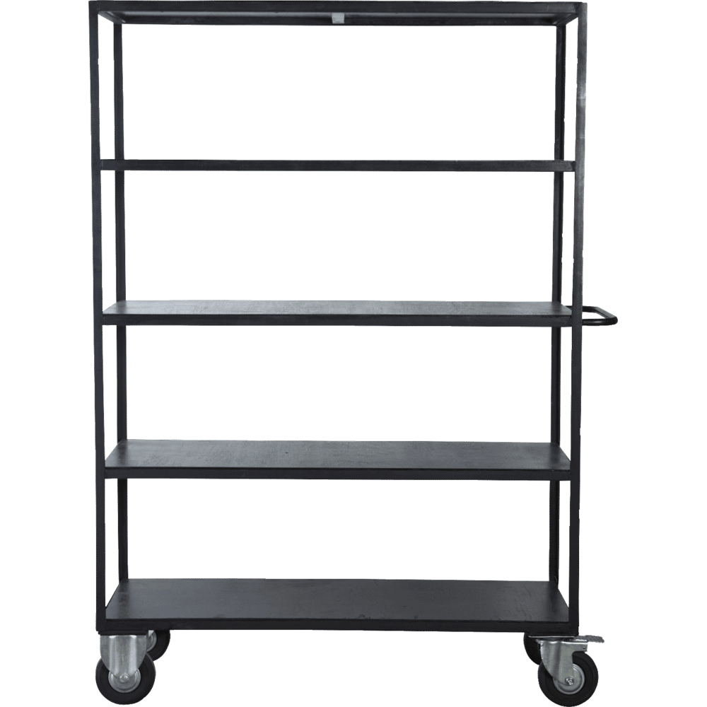 HD Regal mit 4 Rollen - schwarz - Regale - ALVAHOME