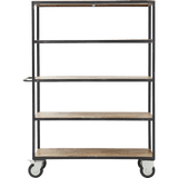 HD Regal mit 4 Rollen - schwarz/wood - Regale - ALVAHOME
