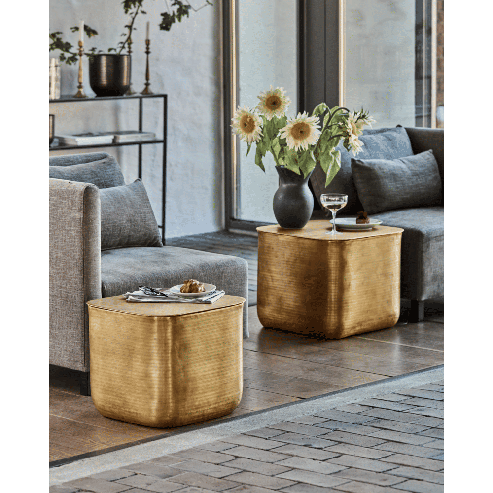 HDCajas Couchtisch mit Aufbewahrung - gold - Couchtische - ALVAHOME