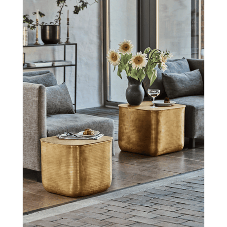 HDCajas Couchtisch mit Aufbewahrung - gold - Couchtische - ALVAHOME