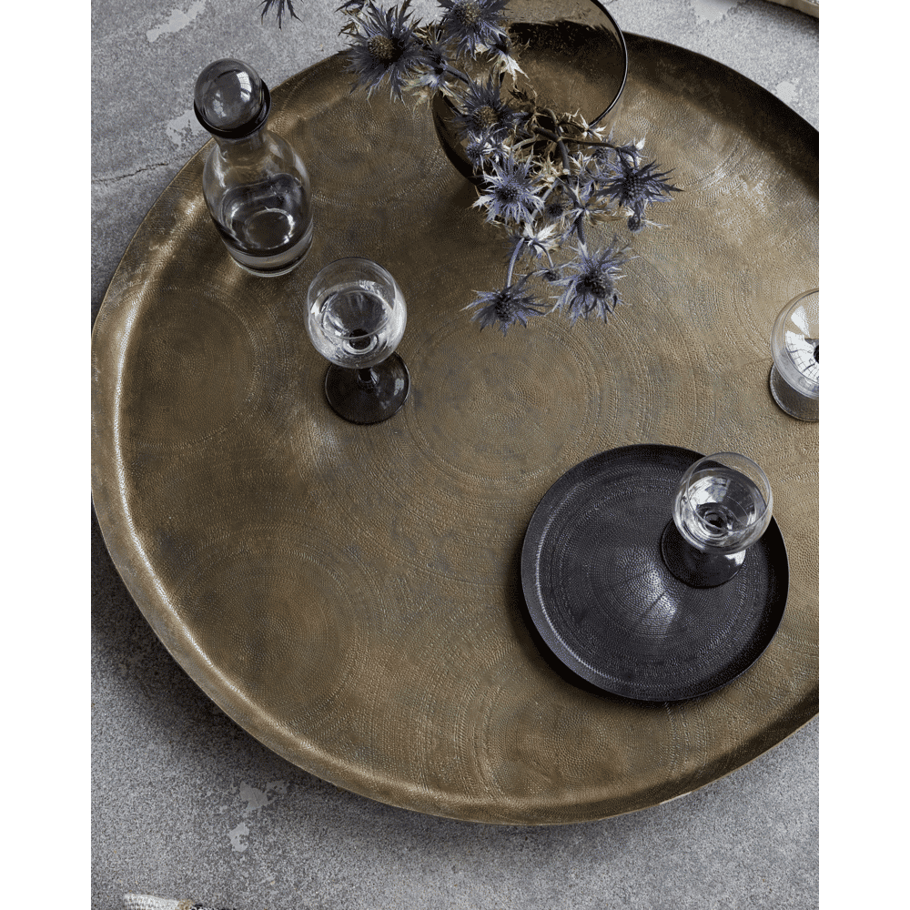 HDJhansi Tablett - antikes Messing - finish - Tabletts - ALVAHOME