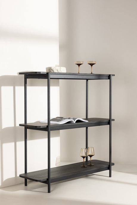 Heim Regal - schwarz/MDF - Regale - ALVAHOME