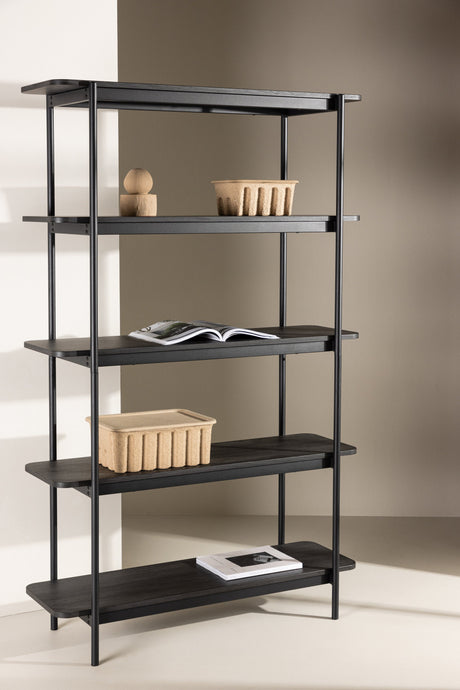Heim Regal - schwarz/MDF - Regale - ALVAHOME