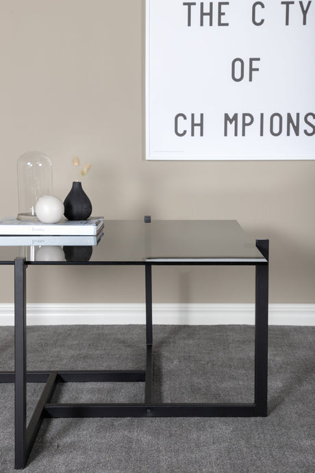 Hybrid Couchtisch - grau/Glas - Couchtische - ALVAHOME