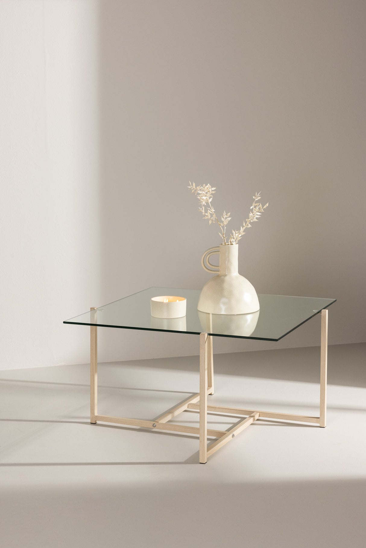 Hybrid Couchtisch - klar/MDF - Couchtische - ALVAHOME
