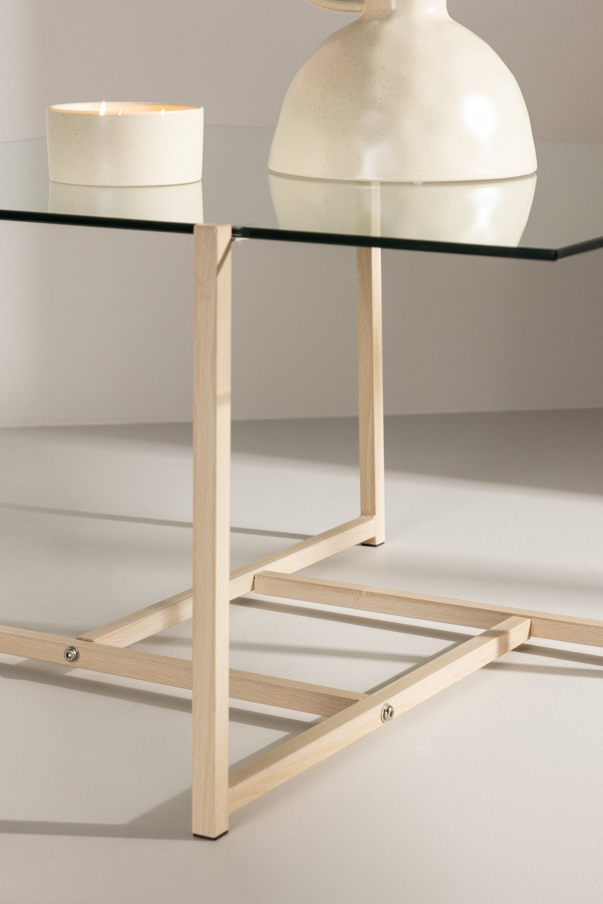 Hybrid Couchtisch - klar/MDF - Couchtische - ALVAHOME