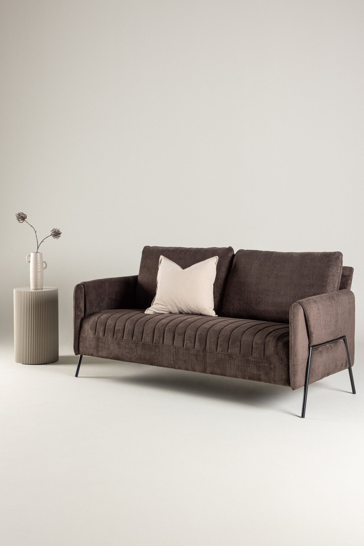 Indigo 2 - Sitzer Sofa - braun/Polyester - 2 - Sitzer Sofas - ALVAHOME