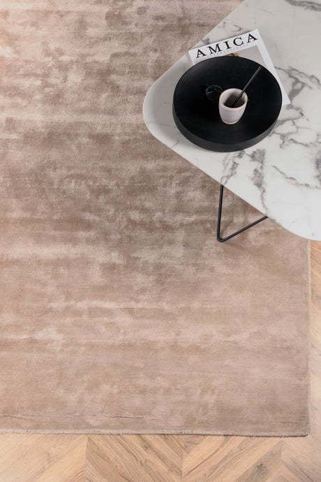 Indra Wohnzimmerteppich - beige/Viskose - Wohnzimmerteppiche - ALVAHOME