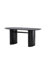 Isolde ovaler Esstisch - schwarz/MDF - Ovale Esstische - ALVAHOME