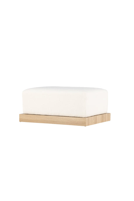 Ivy Ottoman - weiß/Bouclé - Ottomane / Poufs - ALVAHOME