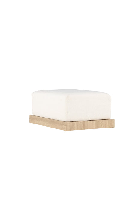 Ivy Ottoman - weiß/Bouclé - Ottomane / Poufs - ALVAHOME