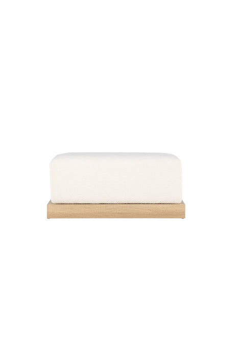 Ivy Ottoman - weiß/Bouclé - Ottomane / Poufs - ALVAHOME