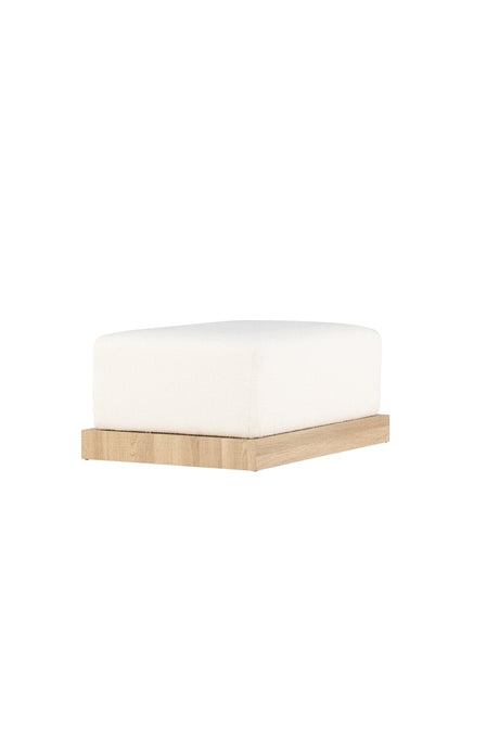 Ivy Ottoman - weiß/Bouclé - Ottomane / Poufs - ALVAHOME