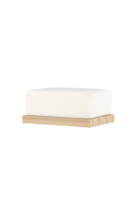 Ivy Ottoman - weiß/Bouclé - Ottomane / Poufs - ALVAHOME