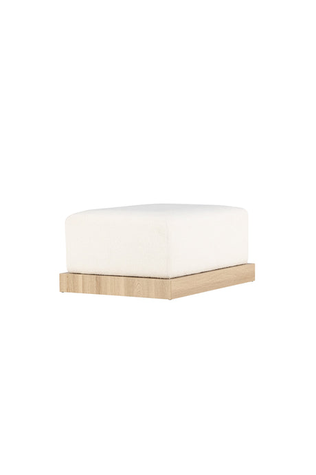 Ivy Ottoman - weiß/Bouclé - Ottomane / Poufs - ALVAHOME