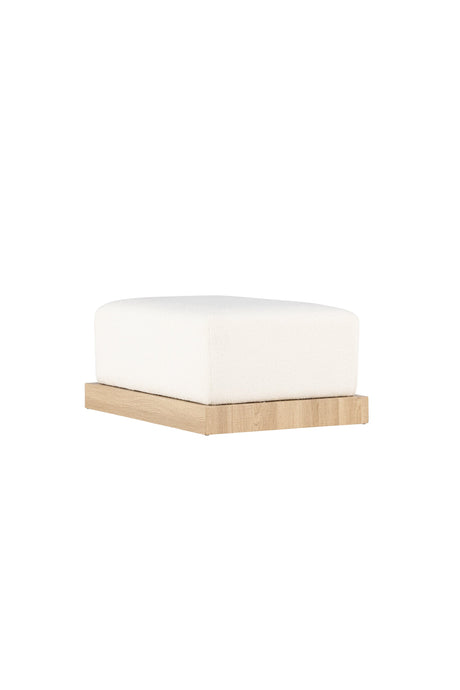 Ivy Ottoman - weiß/Bouclé - Ottomane / Poufs - ALVAHOME