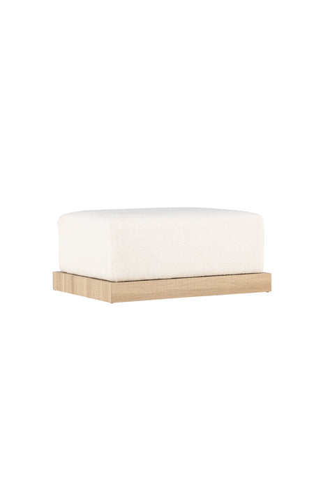 Ivy Ottoman - weiß/Bouclé - Ottomane / Poufs - ALVAHOME