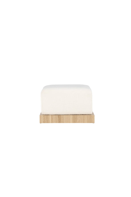 Ivy Ottoman - weiß/Bouclé - Ottomane / Poufs - ALVAHOME