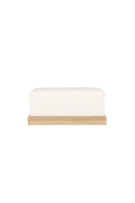 Ivy Ottoman - weiß/Bouclé - Ottomane / Poufs - ALVAHOME
