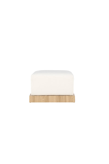 Ivy Ottoman - weiß/Bouclé - Ottomane / Poufs - ALVAHOME