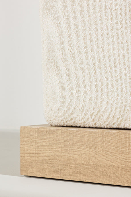Ivy Ottoman - weiß/Bouclé - Ottomane / Poufs - ALVAHOME